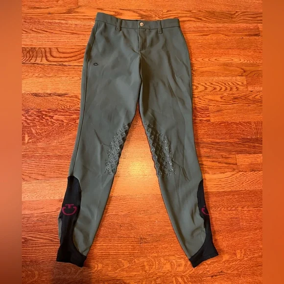 Kids Cavalleria Green Logo grip Breeches - Picture 3 of 8